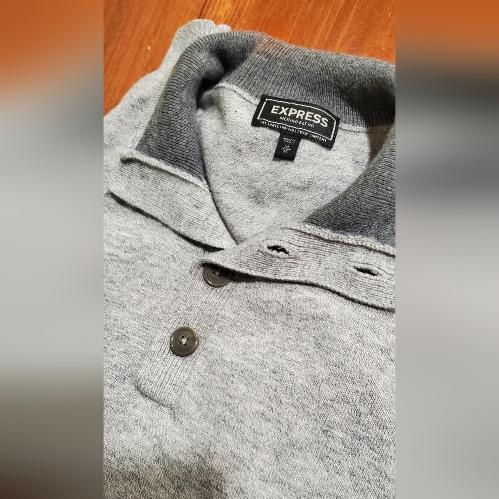 Express Gray Lightweight Sweater - image 1